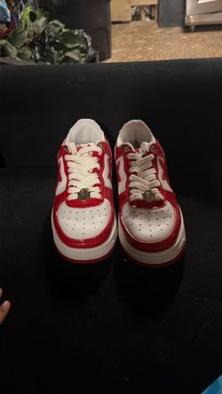 BAPE Bapesta Low-Top Sneakers Red White