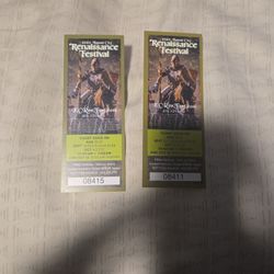 2 Renaissance Festival Tickets 30$ Cheap