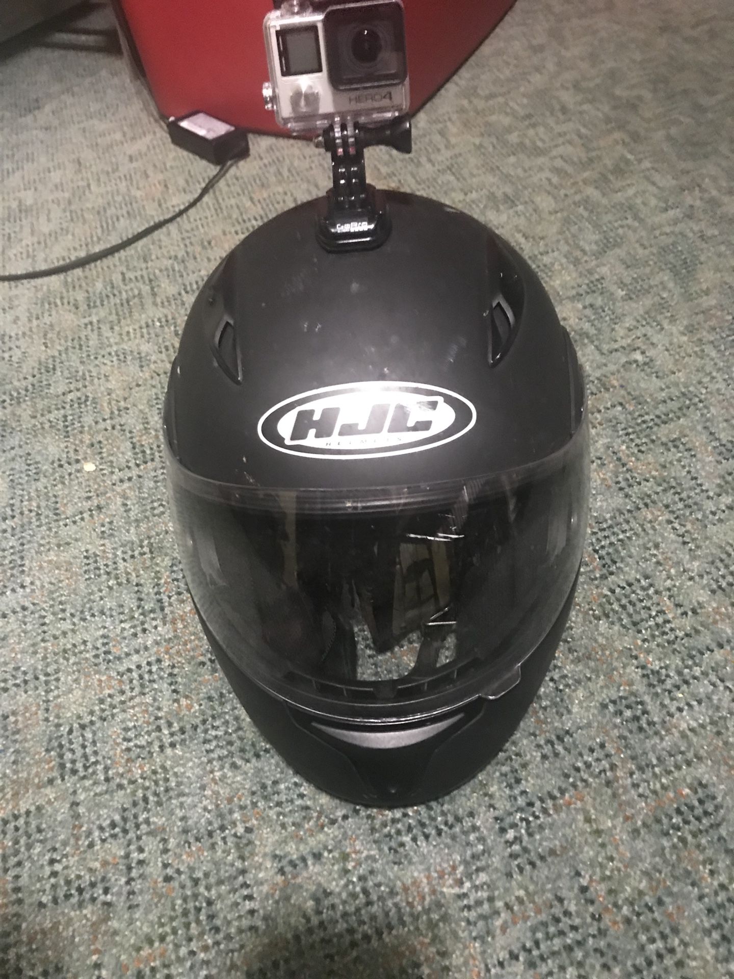 Motorcycle Helmet with GoPro hero 4