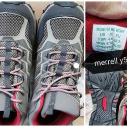 MERRELL boys girls kids hiking boots J5.5W