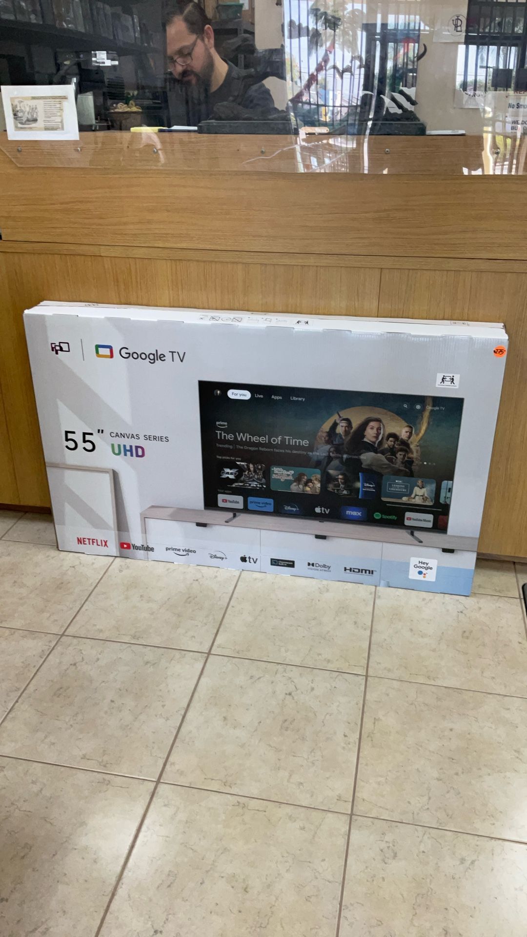 55” FPO GOOGLE TV CANVAS SERIES UHD SMART TV.