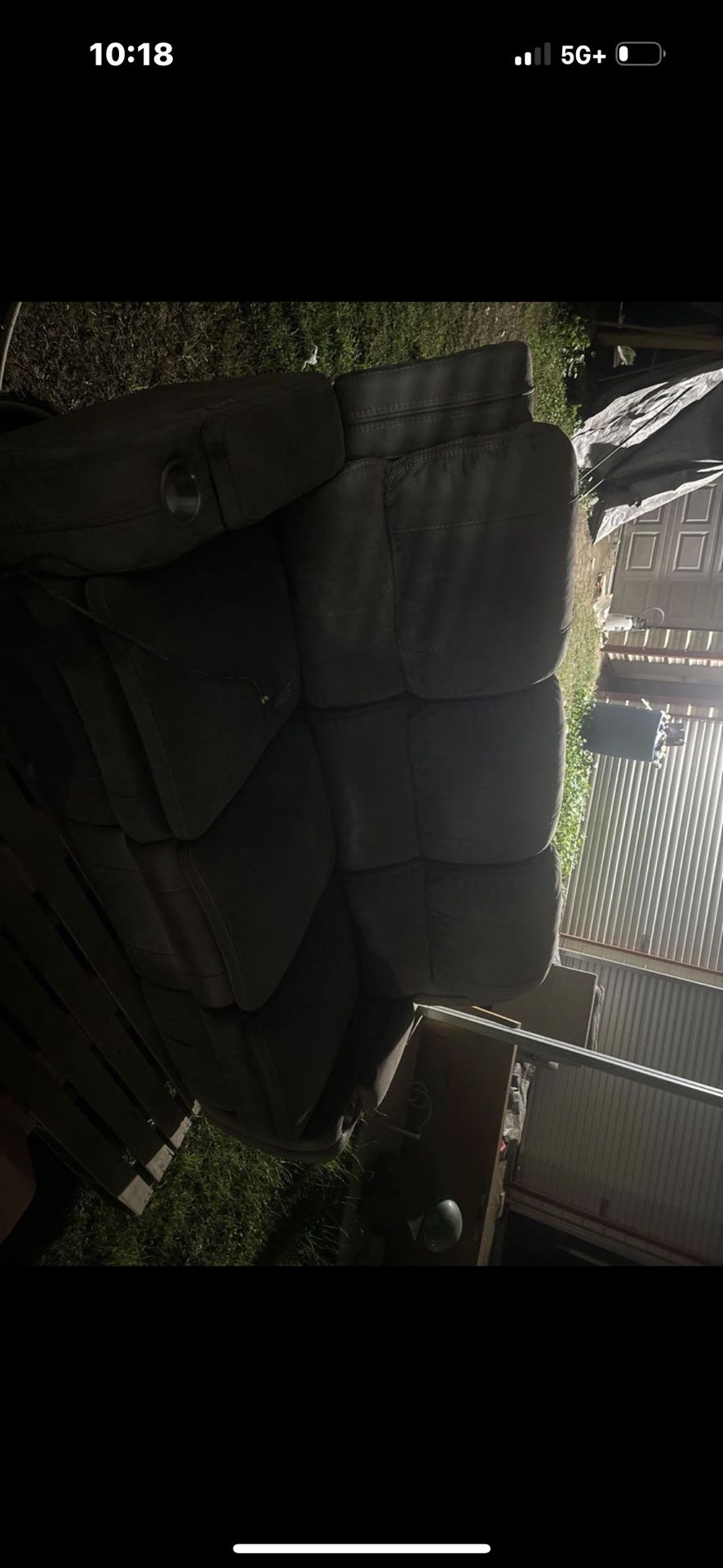 Power Recline Couch With USB Charger 