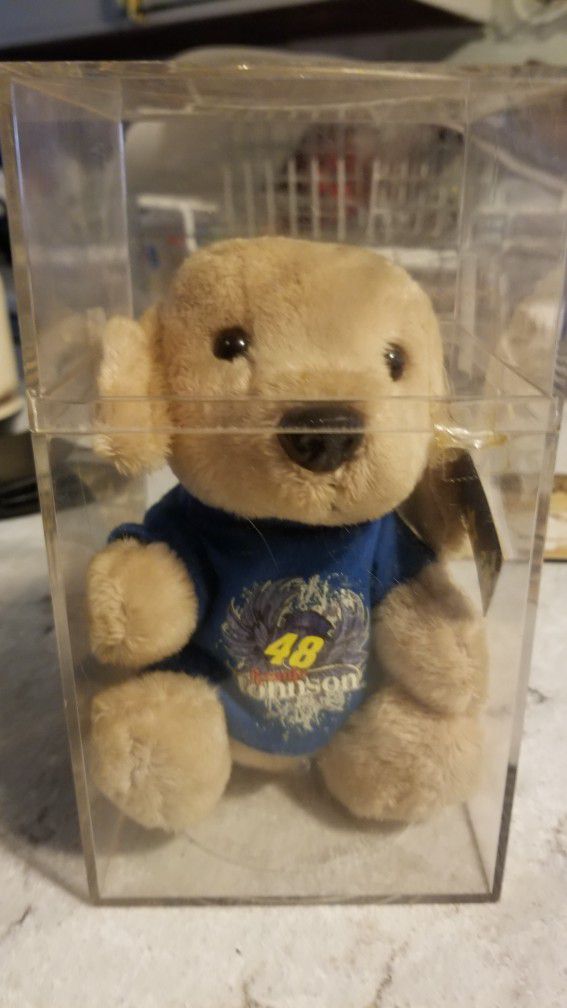 Jimmy Johnson. Teddy Bear. in Storage Container
