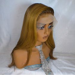 ✨18 Inch Human Tigers Eye Dimensional Lace Wig With Large Parting Area ✨