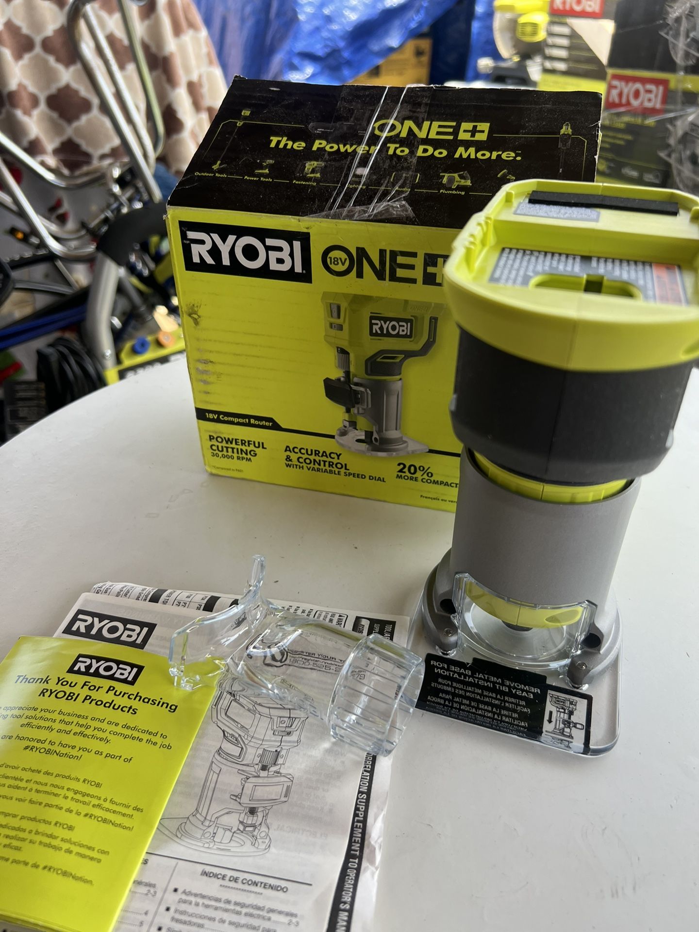 RYOBI ONE+ 18V Cordless Compact Fixed Base Router (Tool Only)
