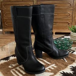 Women’s Timberland Earthkeepers Black Leather Boot Size 9 