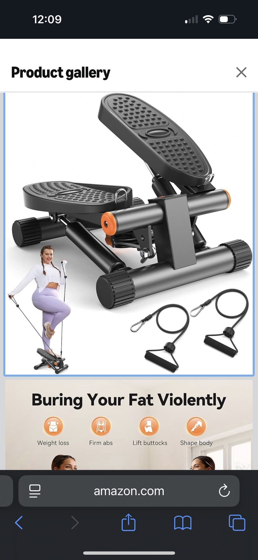 Twist Stepper Exercise Machine with Resistance Bands (New)