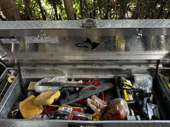 Husky metal tool box for trucks