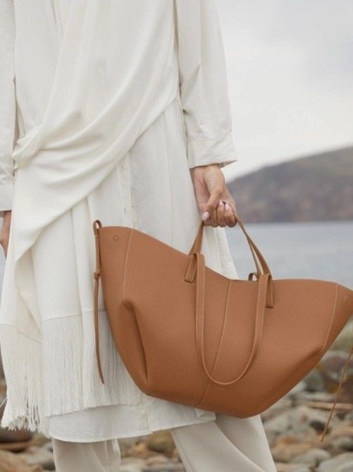 Polene Brown Leather Tote