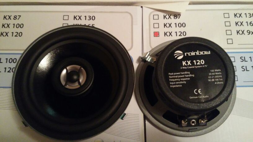 Rainbow Car Audio KX120 Dream Series 4" coaxial speakers