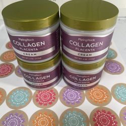 Piping Rock Collagen And Placenta Moisturizing Cream 4 Jars