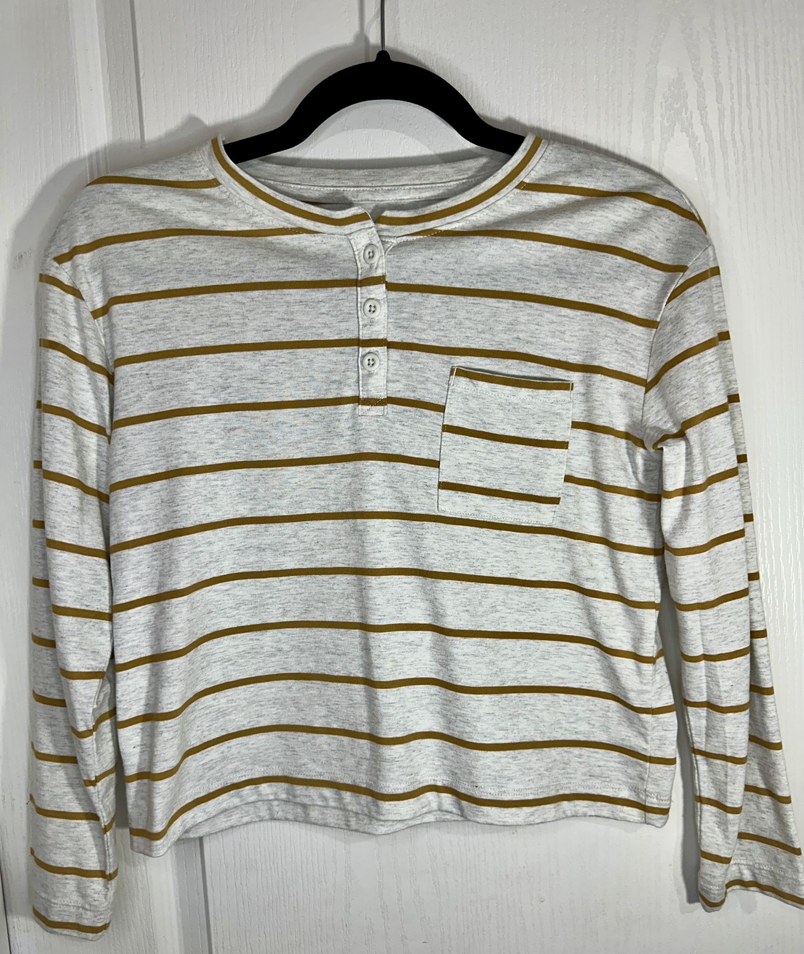 Thereabouts Kids Striped Henley Long Sleeve T-Shirt Multicolor Size M