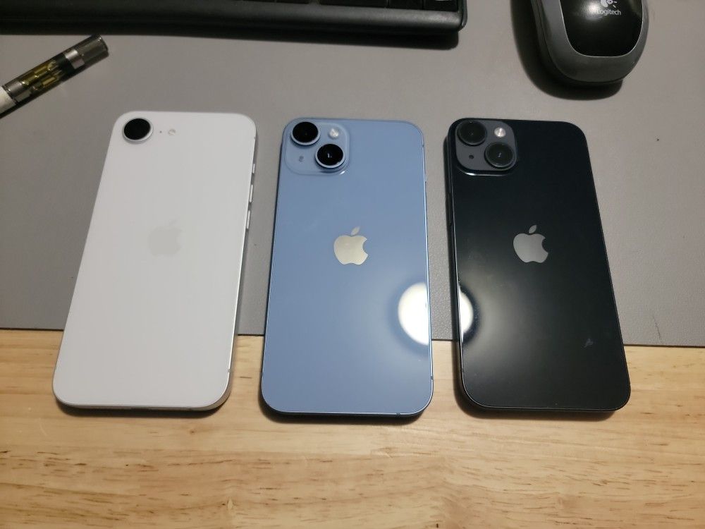 iPhone 16e 128gb White and iPhone 14 128gb Blue and Midnight for Att or Cricket