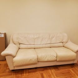 leather beige Divan couch for sale  $050