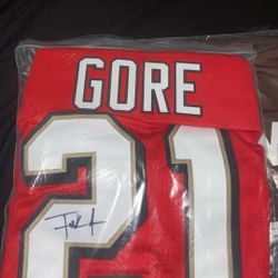 Frank Gore Beckett Certified Autographed Custom 49er Jersey 