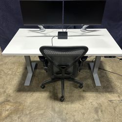 JRB Studio/ Herman Miller 60” Standing Desks! Electric Height Adjustable Sit Stand Desk! We Also Have Herman Miller Chairs And Monitor Arms! Xmas Sale