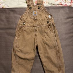Carhartt Vintage Baby Overall Bibs Diaper Snaps Brown  BRN Size 12 Months