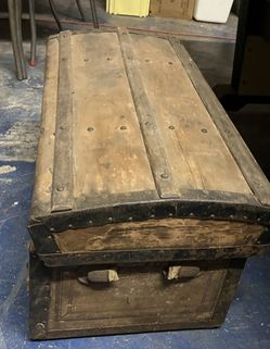 Two antique old trunks / chests