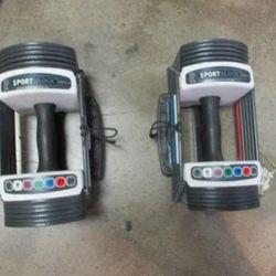 Used Sport Block Adjustable Dumbbell - Set ( Read Description )