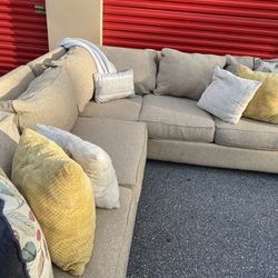 Beige Sectional Couch / Sofa Delivery Available