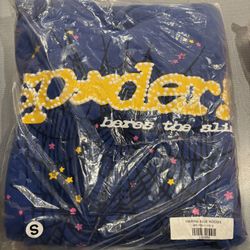  Sp5der Blue Hoodie 