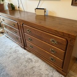 Two Matching Wood Dressers