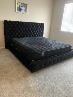 New In Box King Bed Frame With Mattress (Read Description Below)