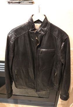 Jos A Bank Leather Jacket - Men’s Small, Dark Brown