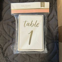 Table Numbers 