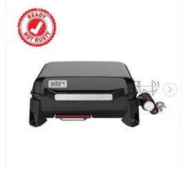 Slate Tabletop Griddle 1-Burner Liquid Propane Gas Portable 17 in. Flat Top Grill in Black