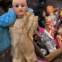 Rare Antique German Porcelain Doll