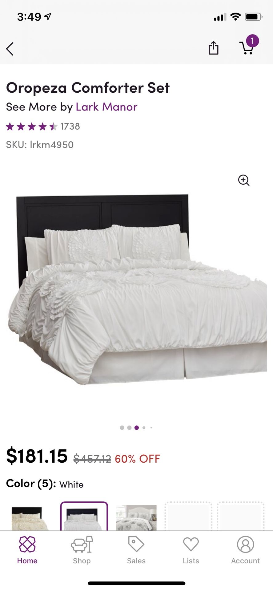 King Comforter Set (white)