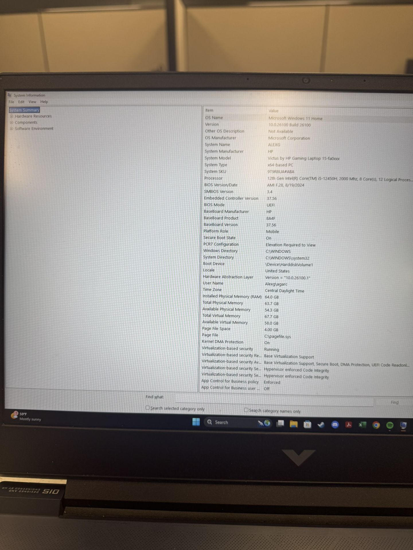 Gaming laptop