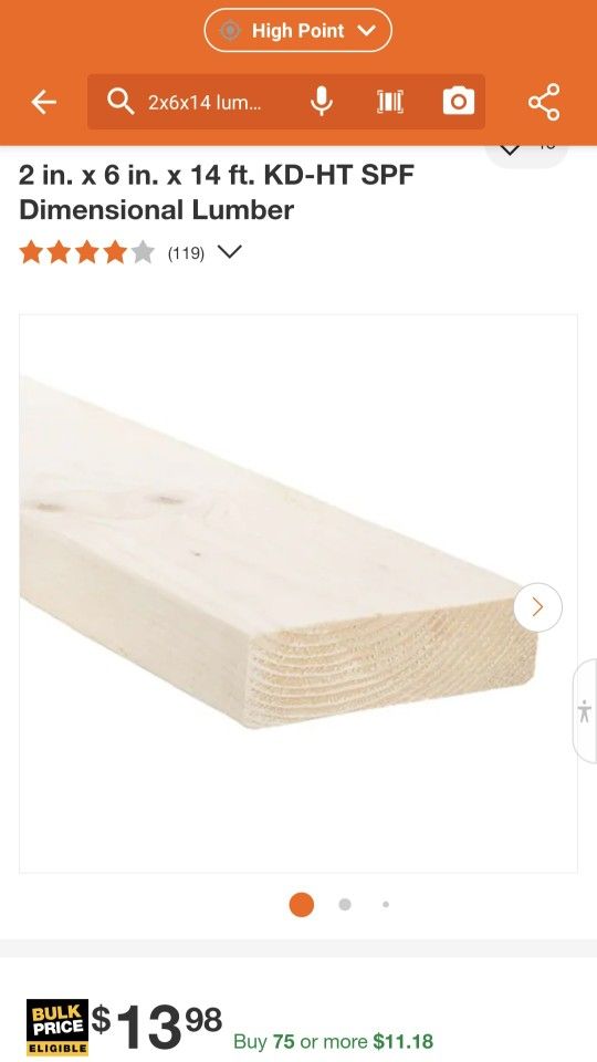 2x6x14 #1 Lumber