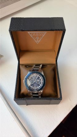 Guess blue and silver watch