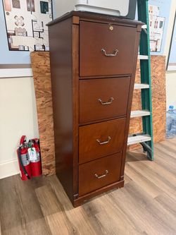 Wooden filing cabinet