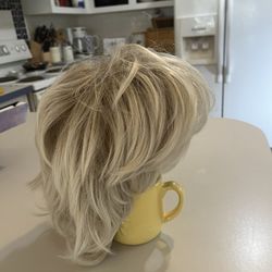 Grey And Champagne Blond Wig
