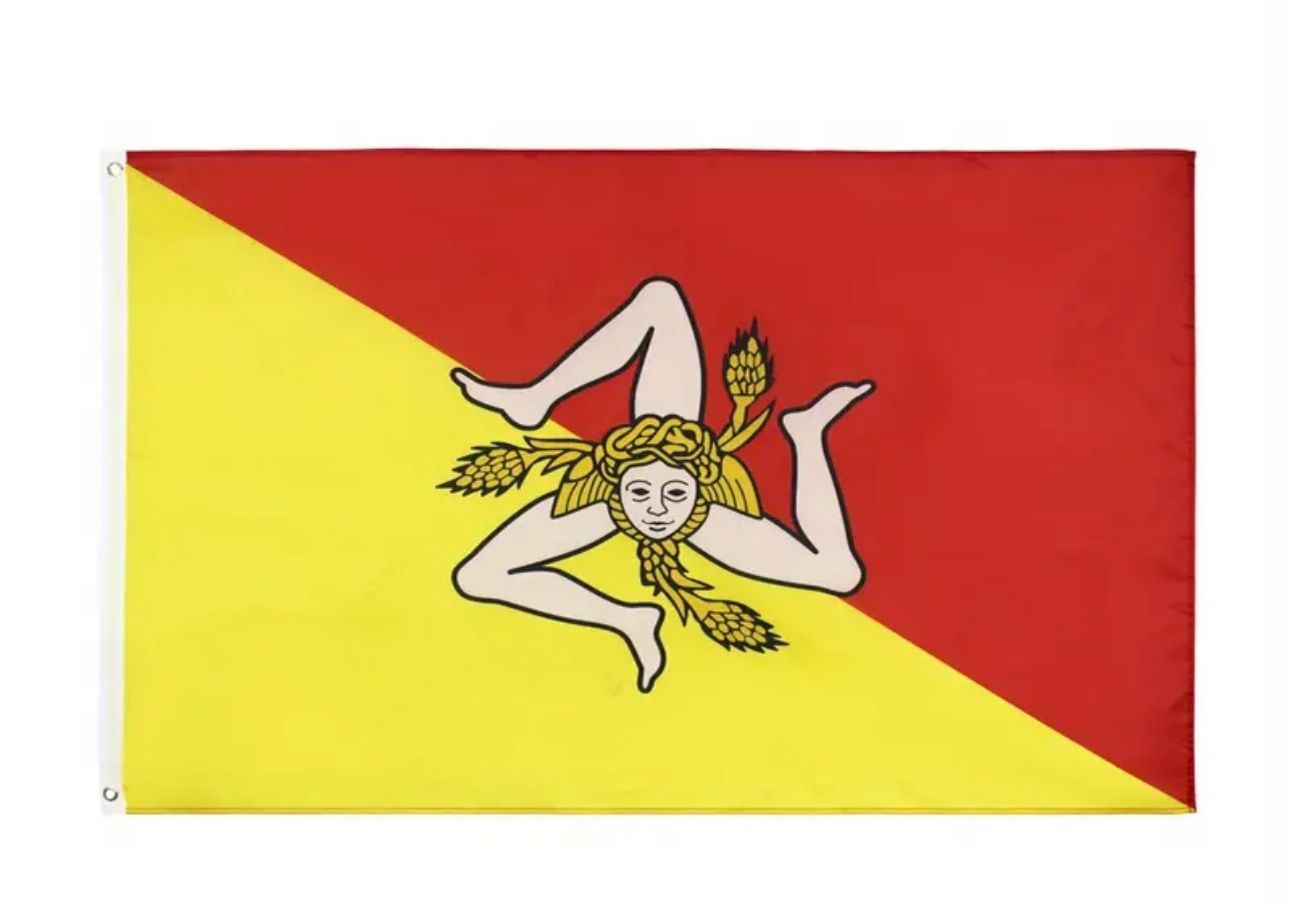 Sicily Flag Italy Sicilian Flags Banner, Outdoor Garden Flag, Outdoor Decor, Yard Decor, Garden Decor, Outside Decor
