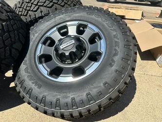2024 Ford F250 TREMOR Wheels Goodyear A/T LT285/75R18 NEW 8X170 F-350