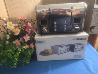 Cusimax 4-Slice Stainless Steel Toaster