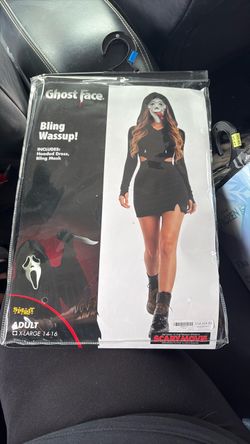 Ghost Face Bling Wassup Halloween Costume XL