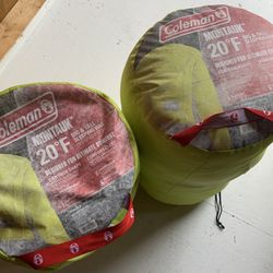 Pair Of Coleman 20° Sleeping Bags 