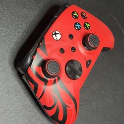 🎮 PDP Xbox One Controller Red/Black Stripe + New Cable + Thumb Covers 🎮  🔥