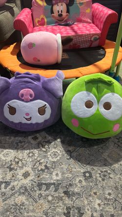 Kuromi and Keroppi Plushies
