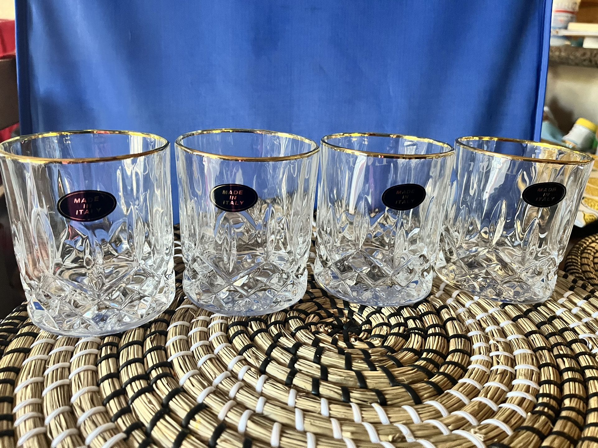 Vintage LG whiskey glass Made in Italy Set of 4