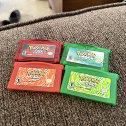Pokemon Ruby, Pokemon Fire red, Pokemon Emerald, Pokemon Leaf Green