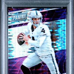 2016 PANINI NATIONAL CONVENTION VIP RAIDERS DEREK CARR PURPLE PULSAR #/50 PSA 9