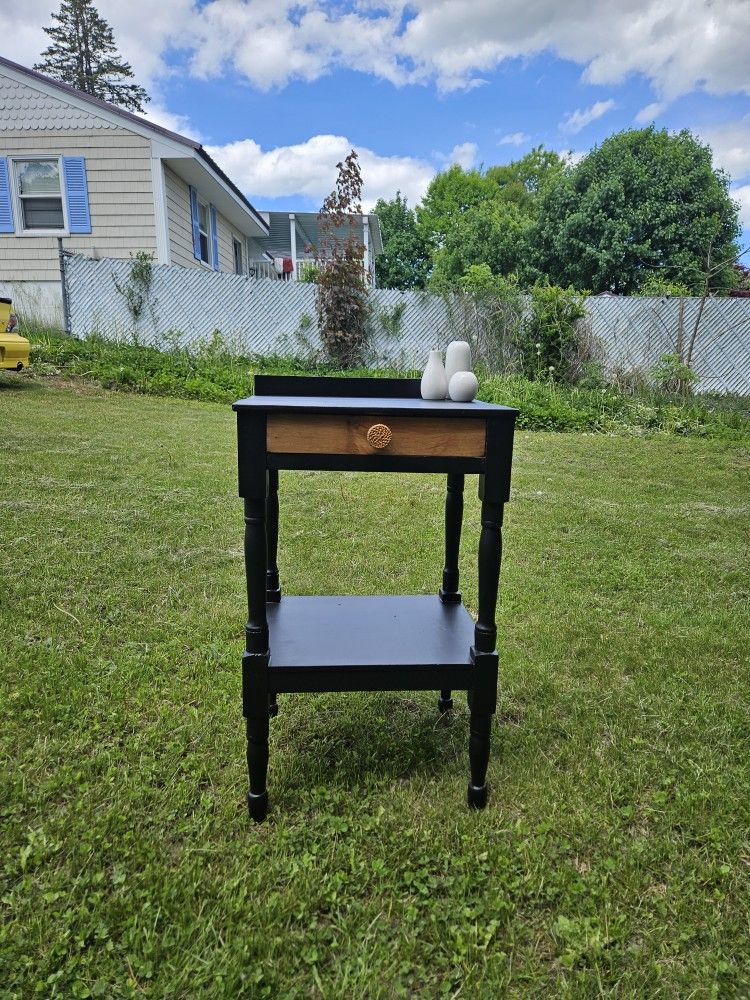 Vintage Black Side Table