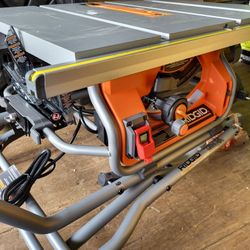 Ridgid 15 Amp 10 in. Portable Corded Pro Jobsite Table Saw with Stand