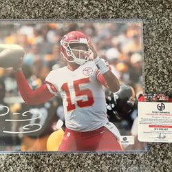 Patrick Mahomes Signed Kansas City Chiefs 8x10 Autograph Photo GAI COA Super Bowl Three-peat?